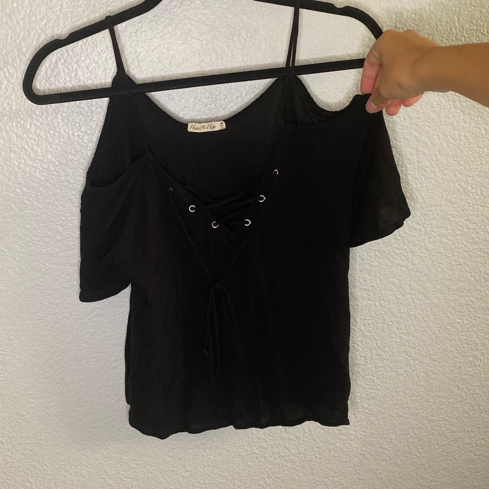Off the shoulder spaghetti strap tank